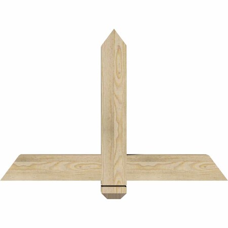 Ekena Millwork Eugene Rough Sawn Timber Gable Bracket, Douglas Fir, 36"W x 24"H x 4"D x 4"F, 16/12 Pitch GBW036X24X0404EUG00RDF